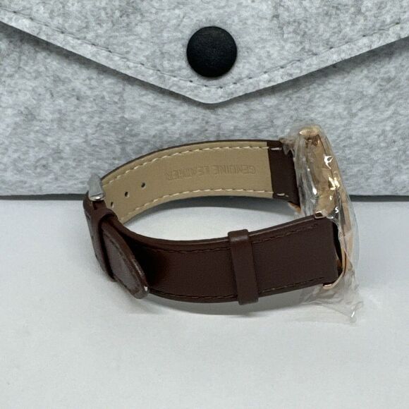 Burei S-19006M Men's Brown Leather Strap Analog Dial Quartz Wrist Watch JNA53 - Picture 12 of 12